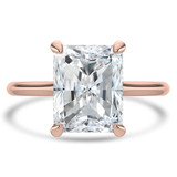 Radiant Diamond Hidden Halo Cathedral Solitaire with Accents Engagement Ring in Rose Gold (MVSLG1391-R) Radiant Diamond Hidden Halo Cathedral Solitaire with Accents Engagement Ring in Rose Gold (MVSLG1391-R)