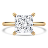 Princess Diamond Hidden Halo Solitaire with Accents Engagement Ring in Yellow Gold (MVSLG1389-Y) Princess Diamond Hidden Halo Solitaire with Accents Engagement Ring in Yellow Gold (MVSLG1389-Y)