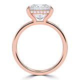 Princess Diamond Hidden Halo Solitaire with Accents Engagement Ring in Rose Gold (MVSLG1389-R) Princess Diamond Hidden Halo Solitaire with Accents Engagement Ring in Rose Gold (MVSLG1389-R)