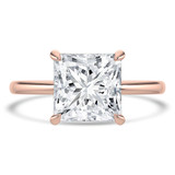 Princess Diamond Hidden Halo Solitaire with Accents Engagement Ring in Rose Gold (MVSLG1388-R) Princess Diamond Hidden Halo Solitaire with Accents Engagement Ring in Rose Gold (MVSLG1388-R)