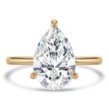 Pear Diamond Hidden Halo Solitaire with Accents Engagement Ring in Yellow Gold (MVSLG1385-Y) Pear Diamond Hidden Halo Solitaire with Accents Engagement Ring in Yellow Gold (MVSLG1385-Y)