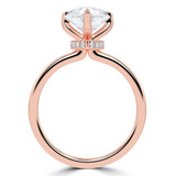 Pear Diamond Hidden Halo Solitaire with Accents Engagement Ring in Rose Gold (MVSLG1385-R)