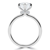 Pear Diamond Hidden Halo Solitaire with Accents Engagement Ring in White Gold (MVSLG1384-W) Pear Diamond Hidden Halo Solitaire with Accents Engagement Ring in White Gold (MVSLG1384-W)