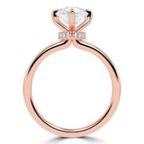 Pear Diamond Hidden Halo Solitaire with Accents Engagement Ring in Rose Gold (MVSLG1384-R) Pear Diamond Hidden Halo Solitaire with Accents Engagement Ring in Rose Gold (MVSLG1384-R)