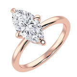 Marquise Diamond Hidden Halo Solitaire with Accents Engagement Ring in Rose Gold (MVSLG1382-R) Marquise Diamond Hidden Halo Solitaire with Accents Engagement Ring in Rose Gold (MVSLG1382-R)