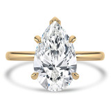 Pear Diamond Hidden Halo Solitaire with Accents Engagement Ring in Yellow Gold (MVSLG1380-Y) Pear Diamond Hidden Halo Solitaire with Accents Engagement Ring in Yellow Gold (MVSLG1380-Y)