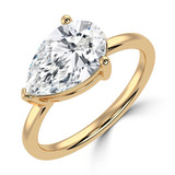 Pear Diamond Open Bridge Solitaire Engagement Ring in Yellow Gold (MVSLG1378-Y) Pear Diamond Open Bridge Solitaire Engagement Ring in Yellow Gold (MVSLG1378-Y)