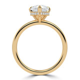 Pear Diamond Hidden Halo Open Bridge Solitaire with Accents Engagement Ring in Yellow Gold (MVSLG1372-Y) Pear Diamond Hidden Halo Open Bridge Solitaire with Accents Engagement Ring in Yellow Gold (MVSLG1372-Y)