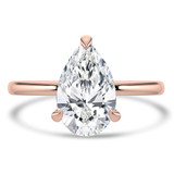 Pear Diamond Hidden Halo Open Bridge Solitaire with Accents Engagement Ring in Rose Gold (MVSLG1372-R) Pear Diamond Hidden Halo Open Bridge Solitaire with Accents Engagement Ring in Rose Gold (MVSLG1372-R)
