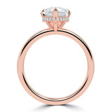 Pear Diamond Hidden Halo Open Bridge Solitaire with Accents Engagement Ring in Rose Gold (MVSLG1372-R) Pear Diamond Hidden Halo Open Bridge Solitaire with Accents Engagement Ring in Rose Gold (MVSLG1372-R)