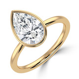 Pear Diamond Bezel Set Open Bridge Solitaire Engagement Ring in Yellow Gold (MVSLG1365-Y) Pear Diamond Bezel Set Open Bridge Solitaire Engagement Ring in Yellow Gold (MVSLG1365-Y)