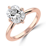 Cushion Diamond Compass Prong Solitaire Engagement Ring in Rose Gold (MVSLG1357-R)