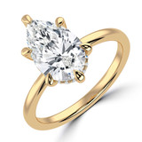 Pear Diamond Hidden Halo Solitaire with Accents Engagement Ring in Yellow Gold (MVSLG1351-Y) Pear Diamond Hidden Halo Solitaire with Accents Engagement Ring in Yellow Gold (MVSLG1351-Y)