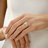 Pear Diamond Hidden Halo Solitaire with Accents Engagement Ring in White Gold (MVSLG1351-W) Pear Diamond Hidden Halo Solitaire with Accents Engagement Ring in White Gold (MVSLG1351-W)