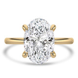 Oval Diamond Open Bridge Hidden Halo Solitaire with Accents Engagement Ring in Yellow Gold (MVSLG1346-Y) Oval Diamond Open Bridge Hidden Halo Solitaire with Accents Engagement Ring in Yellow Gold (MVSLG1346-Y)