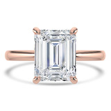 Emerald Diamond Open Bridge Solitaire Engagement Ring in Rose Gold (MVSLG1344-R) Emerald Diamond Open Bridge Solitaire Engagement Ring in Rose Gold (MVSLG1344-R)