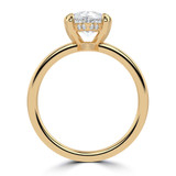 Pear Diamond Open Bridge Hidden Halo Solitaire with Accents Engagement Ring in Yellow Gold (MVSLG1339-Y) Pear Diamond Open Bridge Hidden Halo Solitaire with Accents Engagement Ring in Yellow Gold (MVSLG1339-Y)