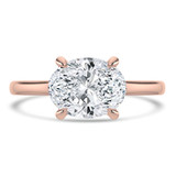Oval Diamond Cathedral Open Bridge Solitaire Engagement Ring in Rose Gold (MVSLG1337-R) Oval Diamond Cathedral Open Bridge Solitaire Engagement Ring in Rose Gold (MVSLG1337-R)