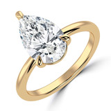 Pear Diamond Solitaire Engagement Ring in Yellow Gold (MVSLG1332-Y) Pear Diamond Solitaire Engagement Ring in Yellow Gold (MVSLG1332-Y)