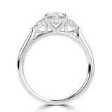 Oval Diamond Tapered Cathedral Open Bridge Three-Stone Engagement Ring in White Gold (MVSLG1329-W) Oval Diamond Tapered Cathedral Open Bridge Three-Stone Engagement Ring in White Gold (MVSLG1329-W)