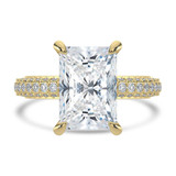 Radiant Diamond Hidden Halo Solitaire with Accents Engagement Ring in Yellow Gold (MVSLG1315-Y) Radiant Diamond Hidden Halo Solitaire with Accents Engagement Ring in Yellow Gold (MVSLG1315-Y)
