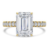 Emerald Diamond Cathedral Open Bridge Hidden Halo Solitaire with Accents Engagement Ring in Yellow Gold (MVSLG1314-Y) Emerald Diamond Cathedral Open Bridge Hidden Halo Solitaire with Accents Engagement Ring in Yellow Gold (MVSLG1314-Y)