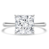 Princess Diamond Hidden Halo Solitaire with Accents Engagement Ring in White Gold (MVSLG1311-W) Princess Diamond Hidden Halo Solitaire with Accents Engagement Ring in White Gold (MVSLG1311-W)