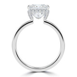 Princess Diamond Hidden Halo Solitaire with Accents Engagement Ring in White Gold (MVSLG1311-W) Princess Diamond Hidden Halo Solitaire with Accents Engagement Ring in White Gold (MVSLG1311-W)