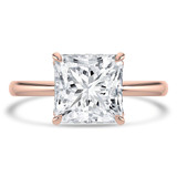 Princess Diamond Hidden Halo Solitaire with Accents Engagement Ring in Rose Gold (MVSLG1311-R) Princess Diamond Hidden Halo Solitaire with Accents Engagement Ring in Rose Gold (MVSLG1311-R)