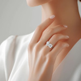 Round Diamond Toi et Moi Solitaire with Accents Engagement Ring in White Gold (MVSLG1634-W)