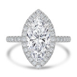 Marquise Diamond Marquise Halo Halo Engagement Ring in White Gold (MVSLG1637-W)