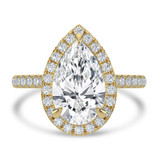 Pear Diamond Pear Halo Halo Engagement Ring in Yellow Gold (MVSLG1639-Y)
