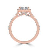 Radiant Diamond Radiant Halo Halo Engagement Ring in Rose Gold (MVSLG1640-R)