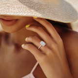 Radiant Diamond Radiant Halo Halo Engagement Ring in Rose Gold (MVSLG1640-R)