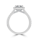 Radiant Diamond Radiant Halo Halo Engagement Ring in White Gold (MVSLG1640-W)