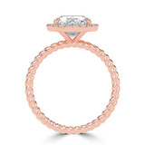 Oval Diamond Oval Halo with Twisted Band Halo Engagement Ring in Rose Gold (MVSLG1643-R)