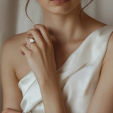 Marquise Diamond Double Prong Split Shank Solitaire with Accents Engagement Ring in Rose Gold (MVSLG1676-R)