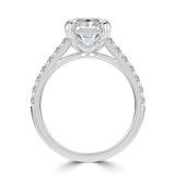 Radiant Diamond 6-Prong Cathedral Solitaire with Accents Engagement Ring in White Gold (MVSLG1688-W)