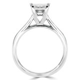 Princess Lab Created Diamond Cathedral V-Prong Solitaire Engagement Ring in White Gold (MVSLG1040-W)