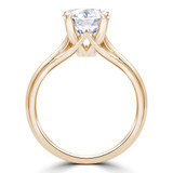 Round Lab Created Diamond Solitaire Engagement Ring in Yellow Gold (MVSLG1248-Y)