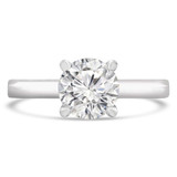 Round Lab Created Diamond Solitaire Engagement Ring in White Gold (MVSLG1277-W)