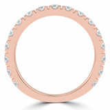 Round Diamond Semi-Eternity Wedding Band Ring in Rose Gold (MVSXB0039-R)