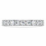 Round Diamond Semi-Eternity Wedding Band Ring in White Gold (MVSXB0039-W)