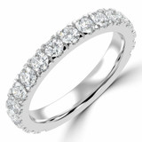 Round Diamond Semi-Eternity Wedding Band Ring in White Gold (MVSXB0039-W)