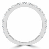 Round Diamond Semi-Eternity Wedding Band Ring in White Gold (MVSXB0039-W)