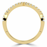 Round Diamond Open Infinity Semi-Eternity Wedding Band Ring in Yellow Gold (MVSXB0067-Y)