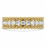 Round Diamond Semi-Eternity Wedding Band Ring in Yellow Gold (MVSXB0076-Y)