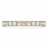 Round Diamond 3/4 Way Semi-Eternity Wedding Band Ring in Yellow Gold (MVSXB0082-Y)