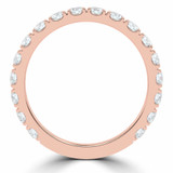 Round Diamond 3/4 Way Semi-Eternity Wedding Band Ring in Rose Gold (MVSXB0083-R)