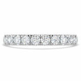 Round Diamond 3/4 Way Semi-Eternity Wedding Band Ring in White Gold (MVSXB0083-W)
